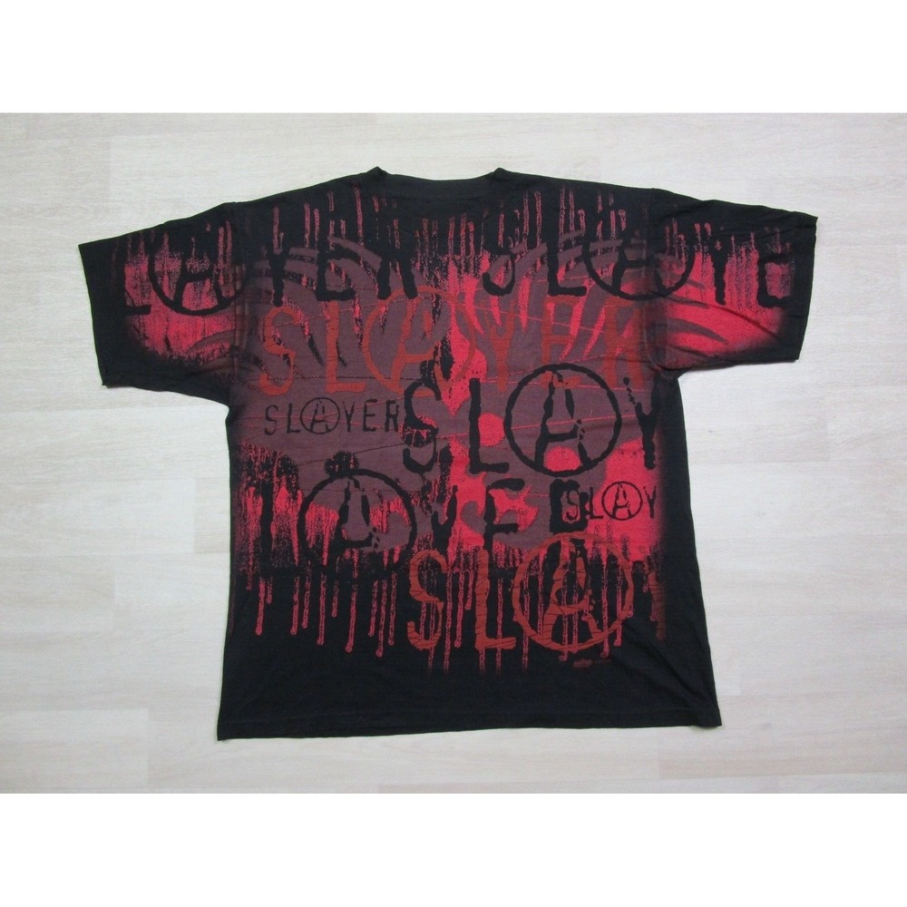 Slayer Vintage T Shirt 1990's All Over Print Blood Splatter Metal Winterland AOP